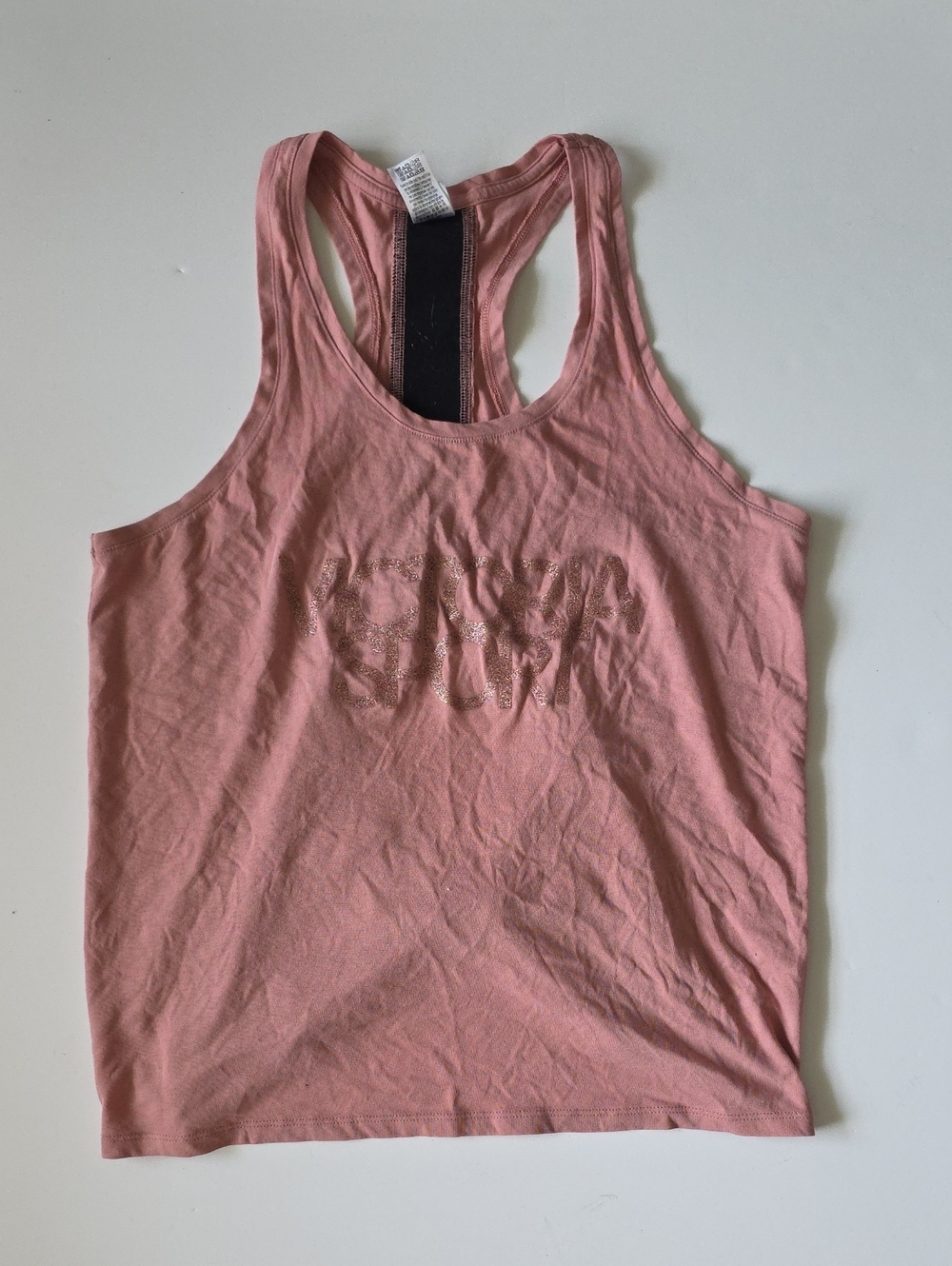 Victoria's Secret | Pink Racerback Tank Top with Embellished Logo